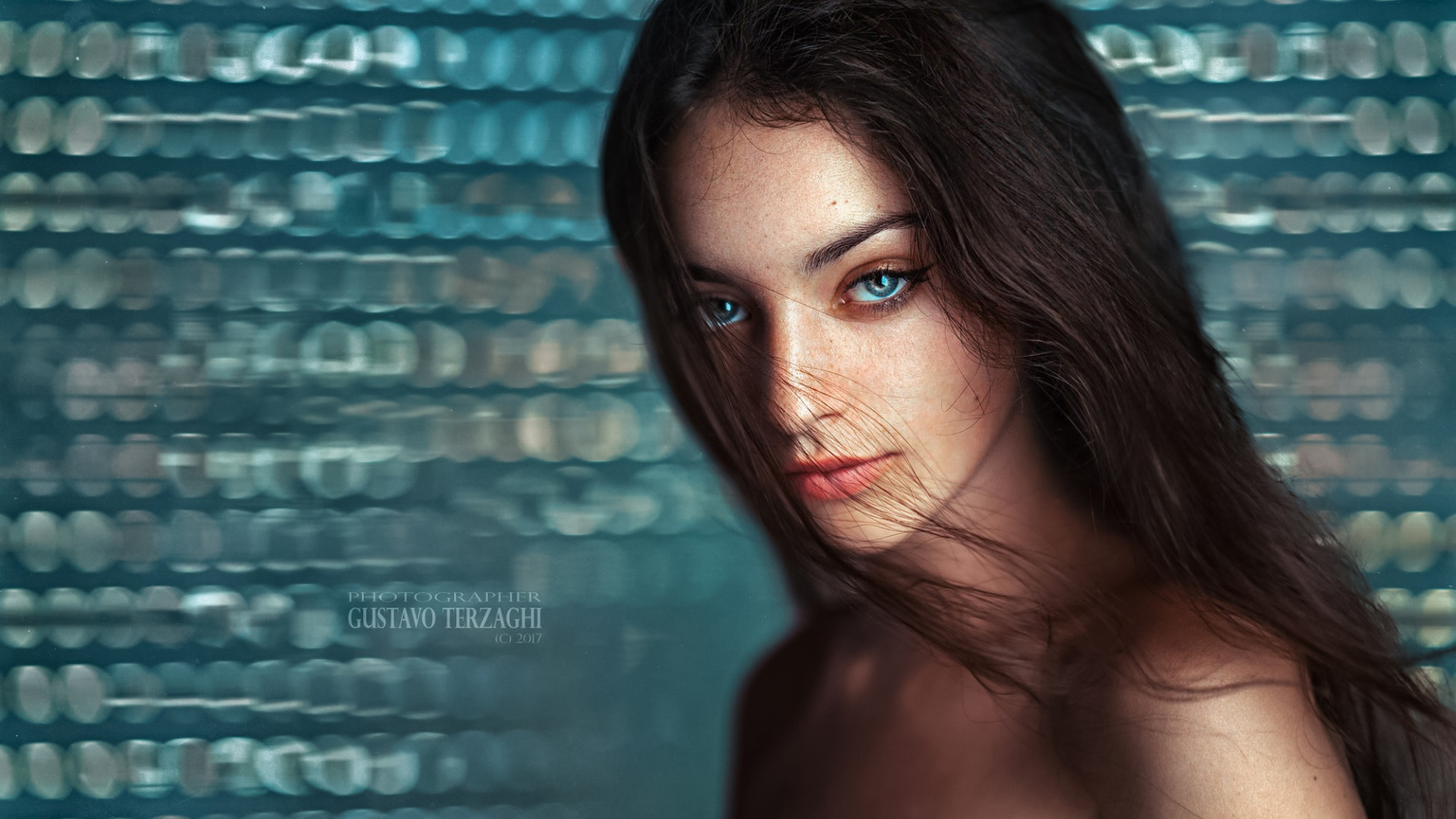 Скачать обои girl photo photographer blue eyes model brunette