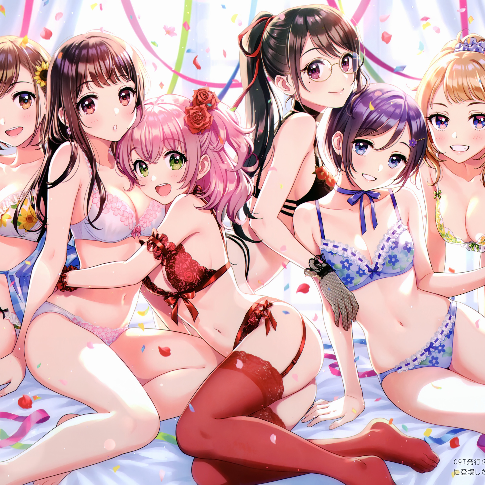 Girl Sexy Lingerie Bra Panties Boobs Anime