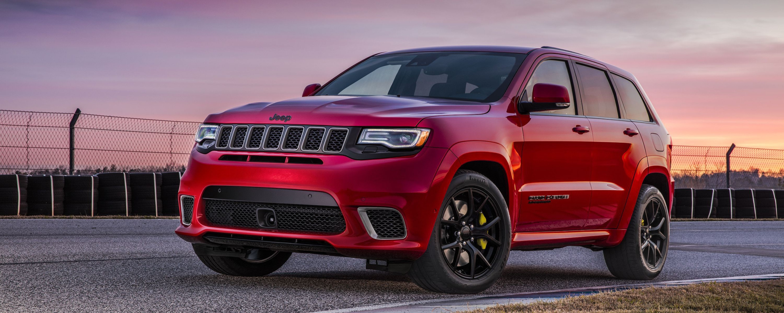 Car Red Asphalt Jeep Cherokee Tecnology Jeep Grand