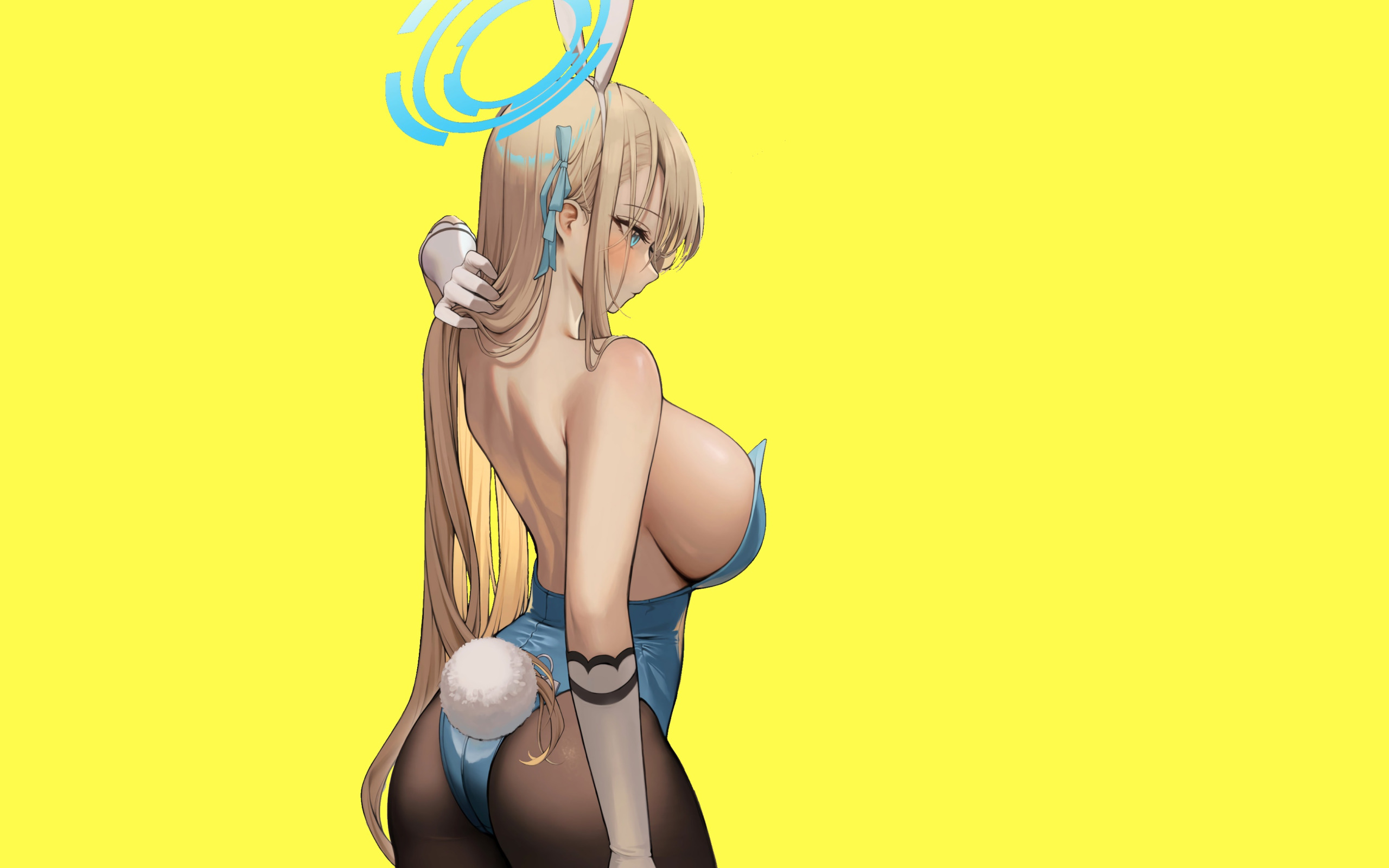 Скачать обои girl sexy ass anime blonde butt babe bunny раздел