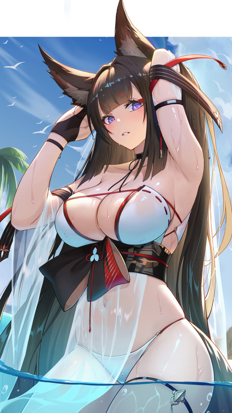 Скачать обои kawaii girl sexy anime pretty babe cute azur lane