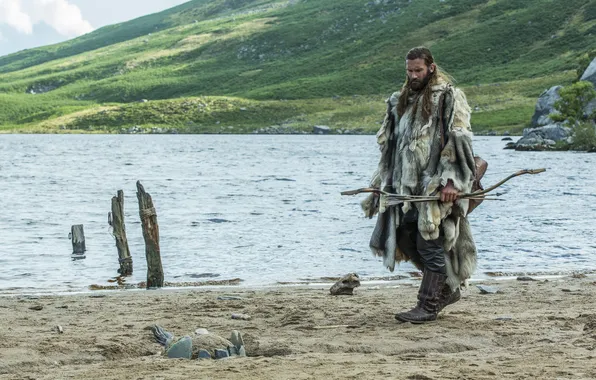 Обои берег мех Vikings Викинги Clive Standen Rollo на телефон и