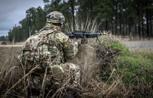 Скачать обои оружие солдат British Army раздел мужчины в разрешении