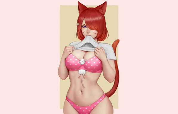 Girl Sexy Lingerie Pantsu Bra Cleavage Panties Red