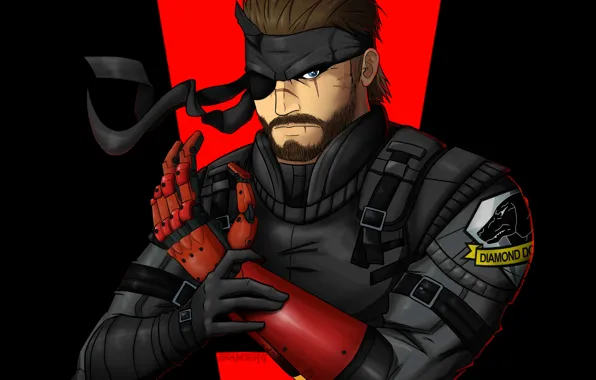 Обои солдат metal gear solid бандана Snake протез наемник konami