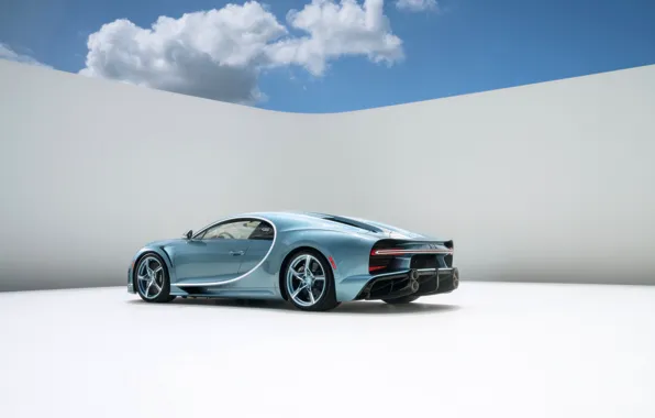 Скачать обои car Bugatti sky clouds Chiron Bugatti Chiron Super