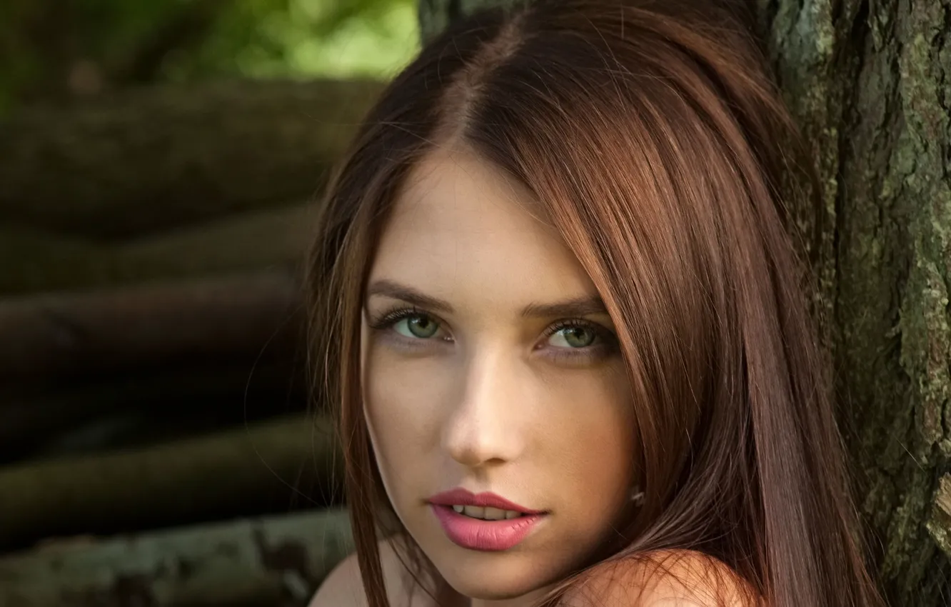 Girl Green Eyes Photo Photographer Model Bokeh Lips