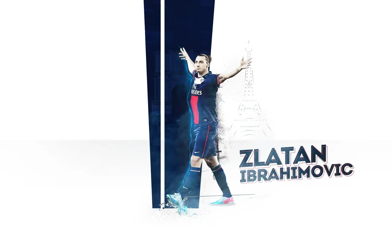 Обои wallpaper sport football player Paris Saint Germain Zlatan