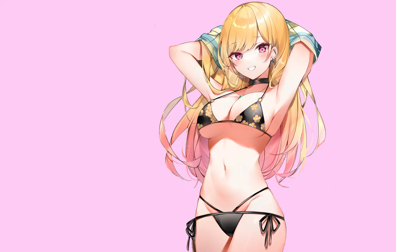 Girl Hot Sexy Anime Pretty Blonde Babe Bikini