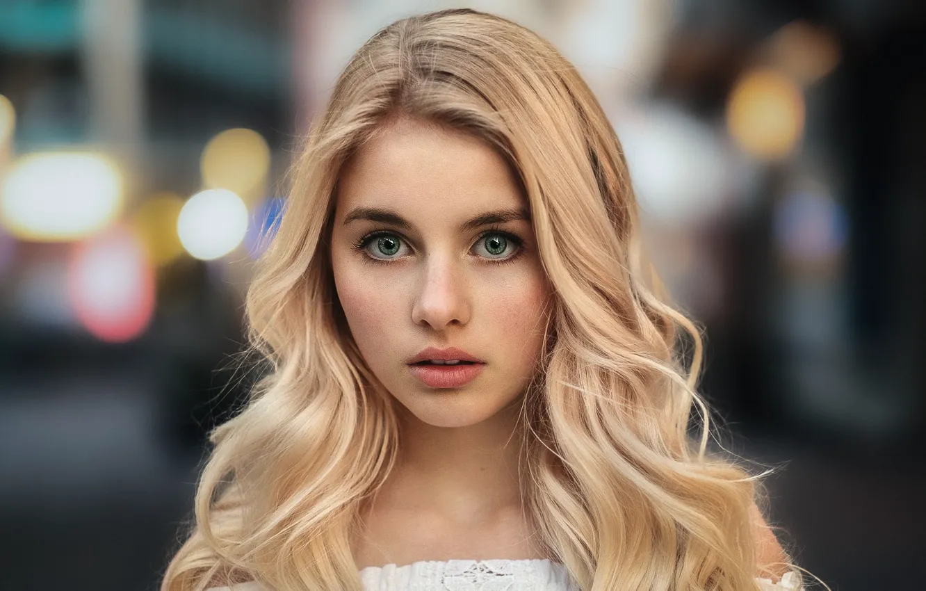 Girl Eyes Model Pretty Face Blonde Pose Portrait