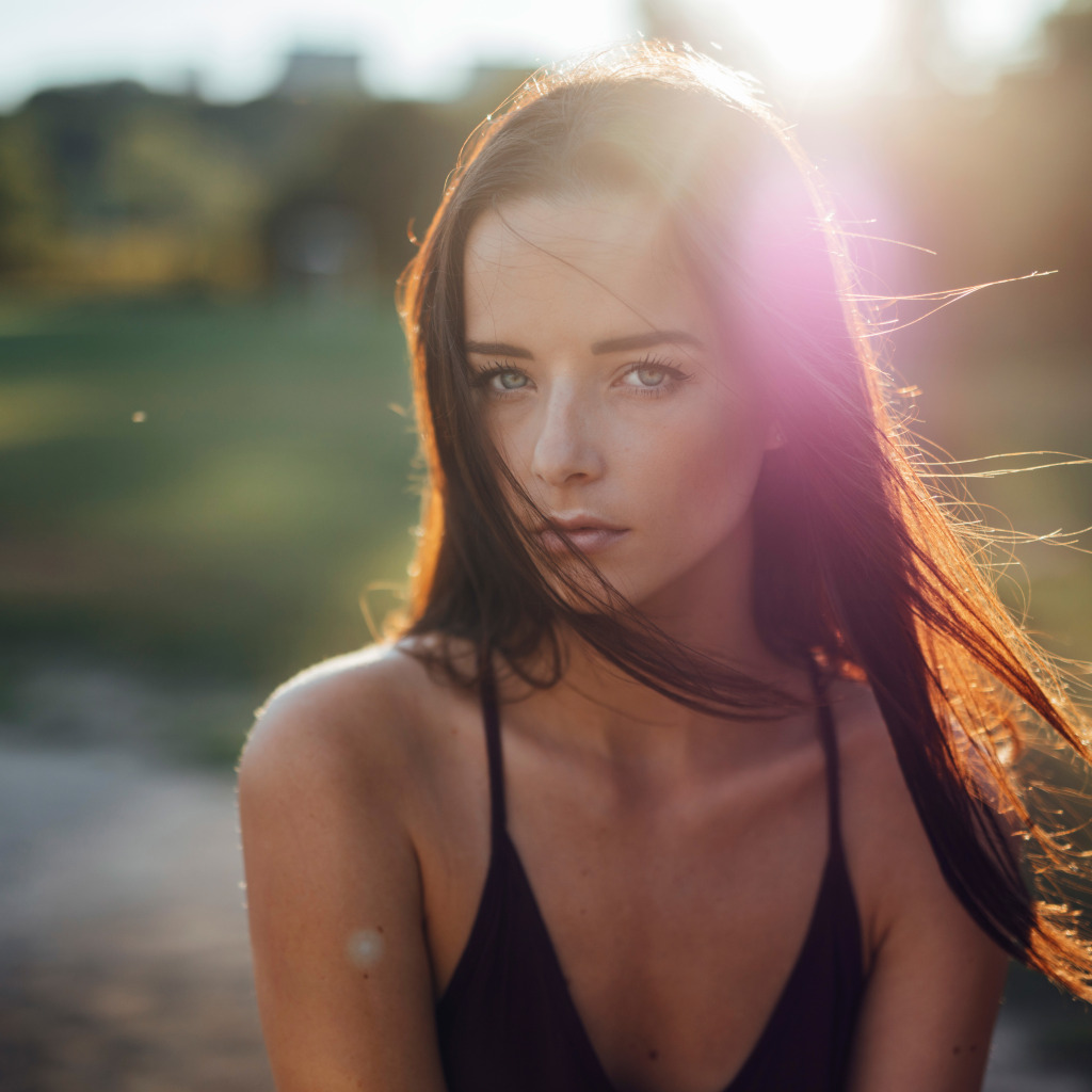 Контровое освещение. Контровое фото. Jessie Banks. Portrait sunlight photo.