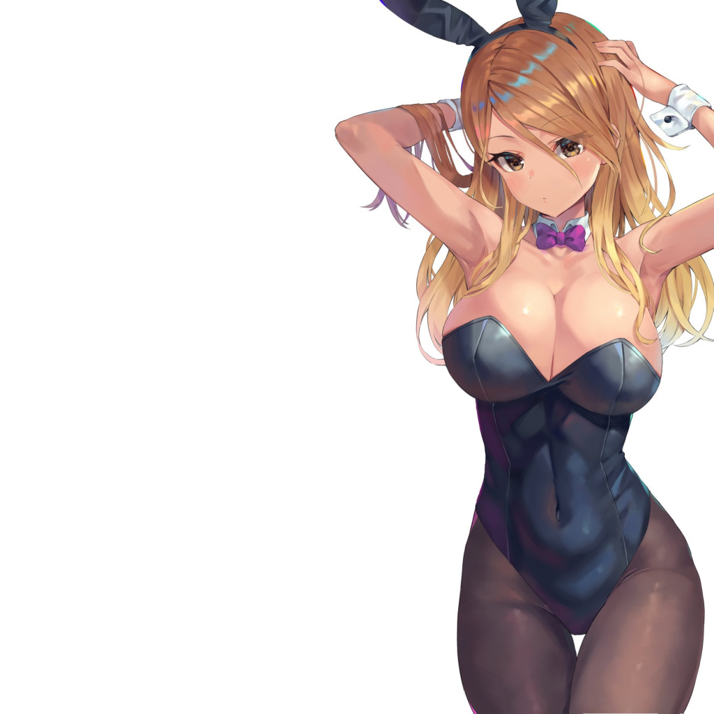 Скачать обои sexy, anime, blonde, bunny, armpit, bunny girl, раздел сэйнэн  в разрешении 1024x1024