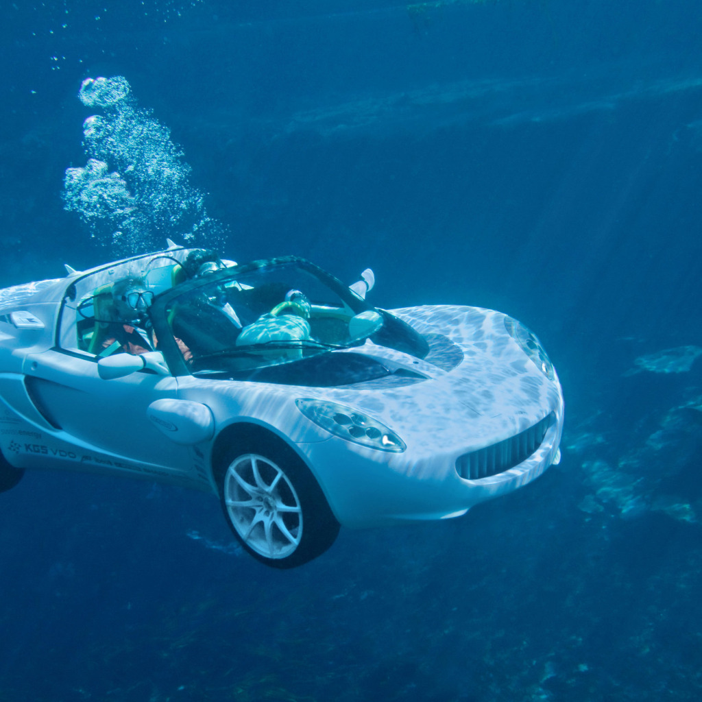 Rinspeed SQUBA. Скуба машина амфибия. Машина под водой. Затонувшие автомобили.