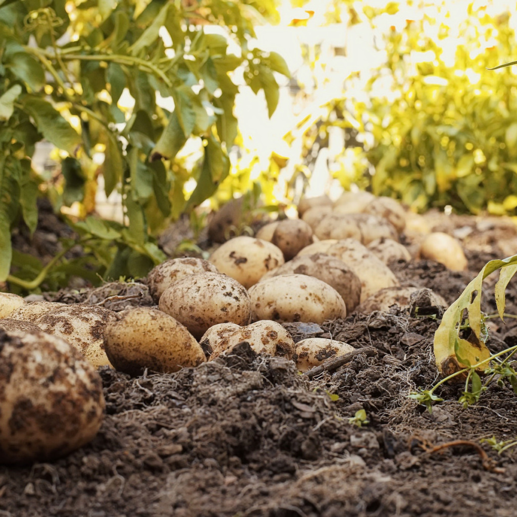 Сонник картошка видеть. Картошка в земле. Картошка в грунте. Картофель в почве. Земельная картошка.