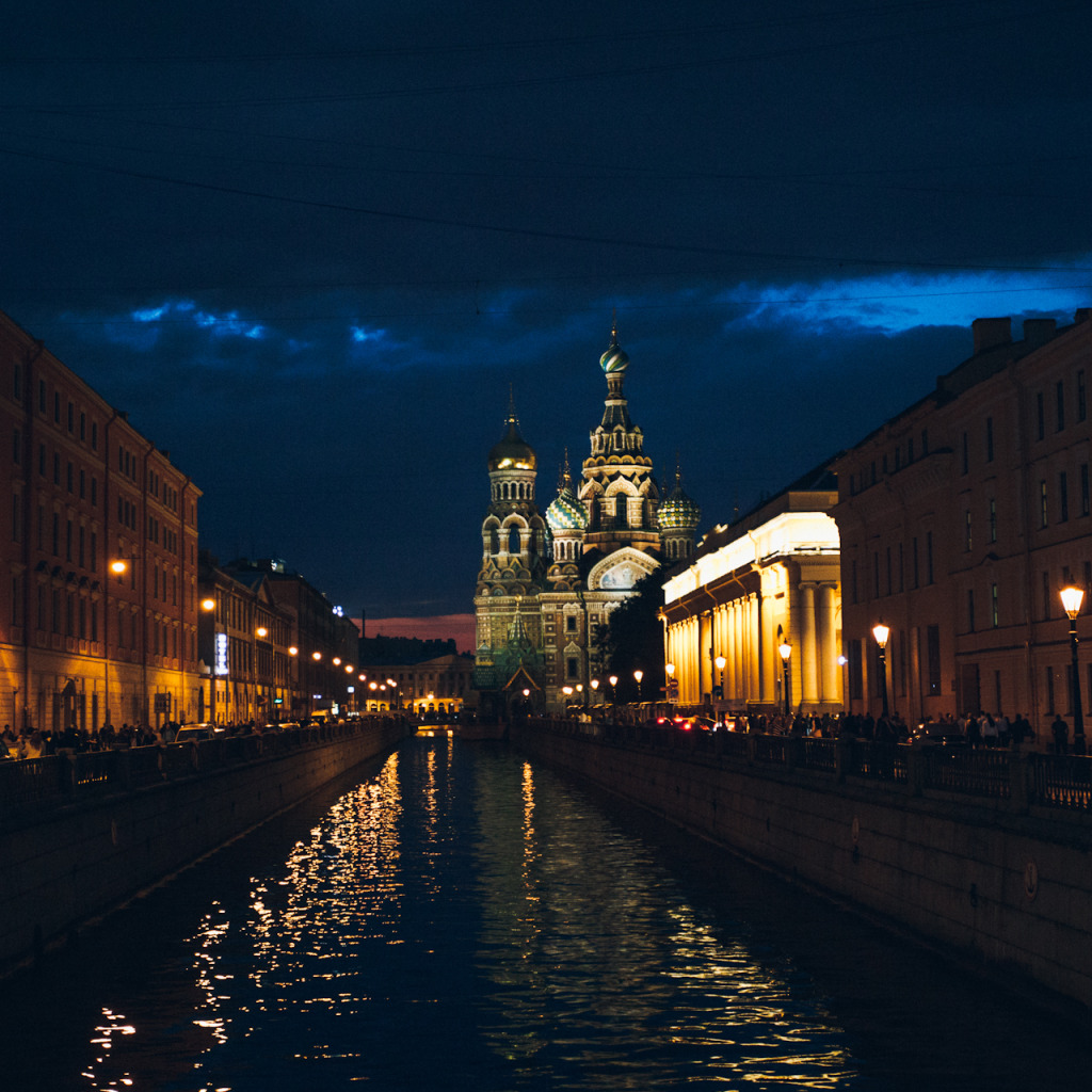 город санкт петербург ночью