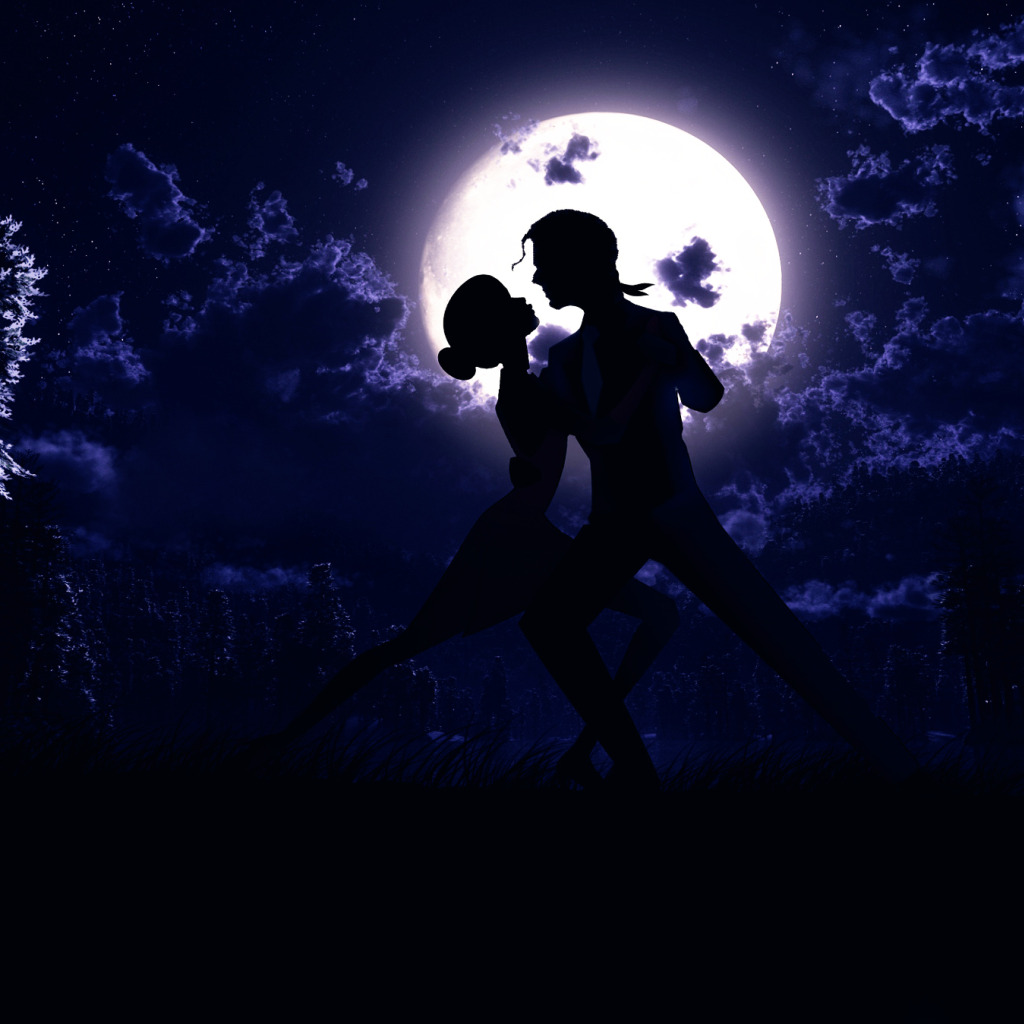 Танцы под луной. Танец в ночи. Силуэт пары под луной. Танцующая пара в темноте. Мы танцуем под луной текст