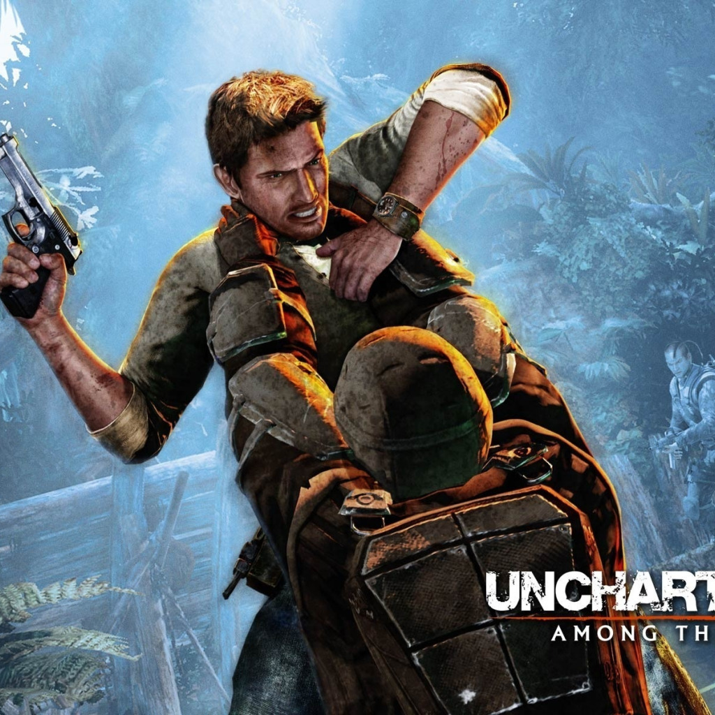 Скачать обои Uncharted 2, Натан Дрейк, Among Thieves, графоон, раздел игры  в разрешении 1024x1024