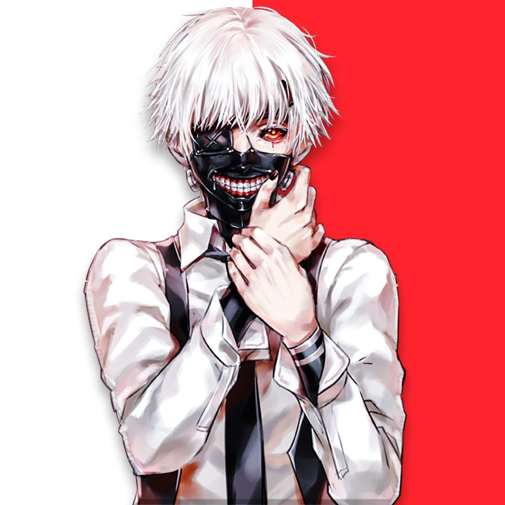 Скачать обои аниме, мультсериал, Tokyo Ghoul, Kaneki Ken, Токийский Гуль,  Канеки Кена, раздел арт в разрешении 1024x1024