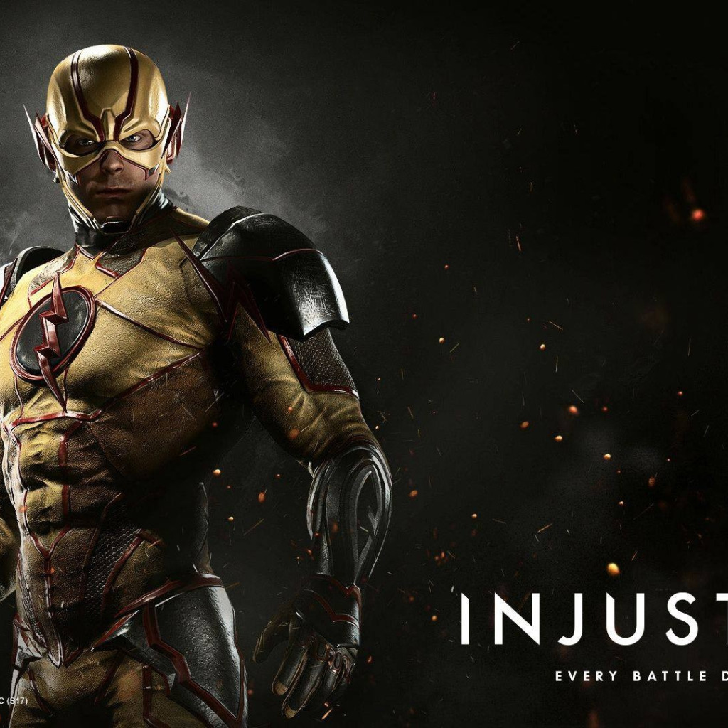 Скачать обои game, mask, uniform, seifuku, Reverse Flash, Reverse-Flash,  Injustice 2, раздел игры в разрешении 1024x1024