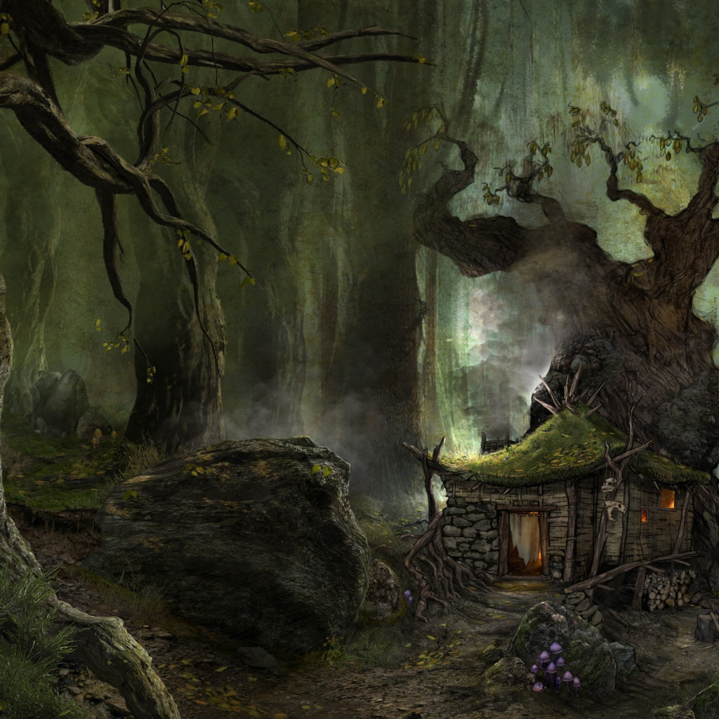 Лес живой дом. Домик в дремучем лесу. Сказочный домик в лесу. Сказочный дом в лесу. Темный сказочный лес.