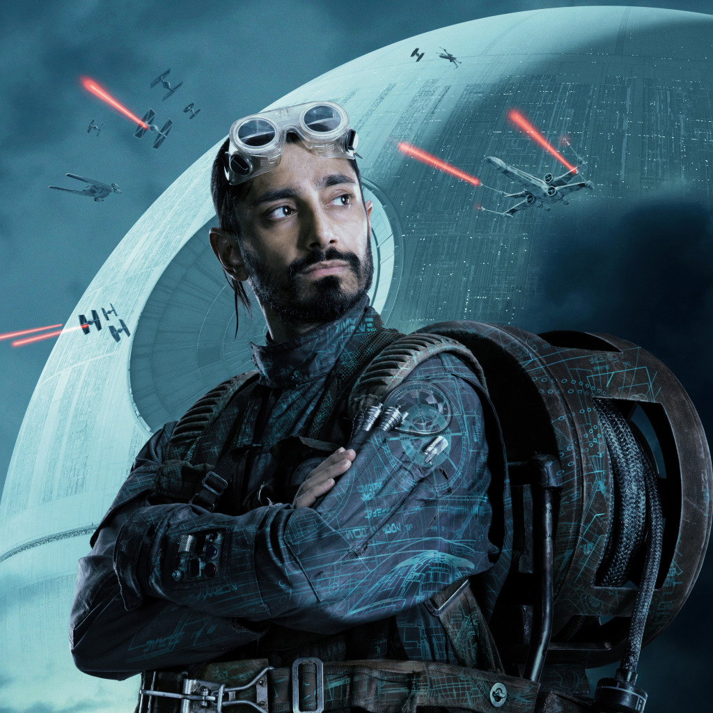 Скачать обои фантастика, очки, постер, трос, Riz Ahmed, Rogue One,  Изгой-один: Звёздные войны. Истории, Риз Ахмед, раздел фильмы в разрешении  1024x1024