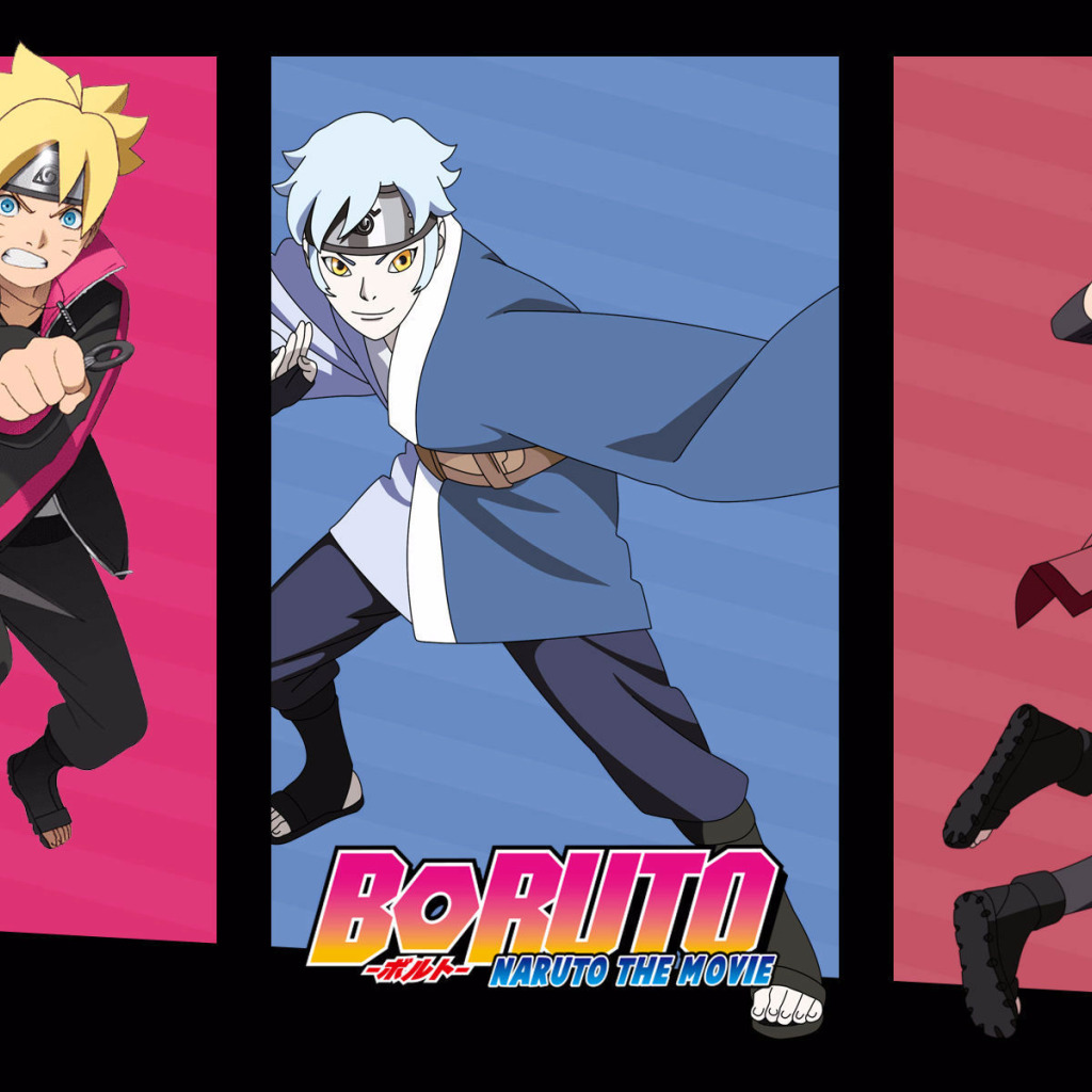 Скачать обои Boruto: Naruto the Movie, Сарада, Боруто, Мицуки, Команда  конохомару, раздел прочее в разрешении 1024x1024