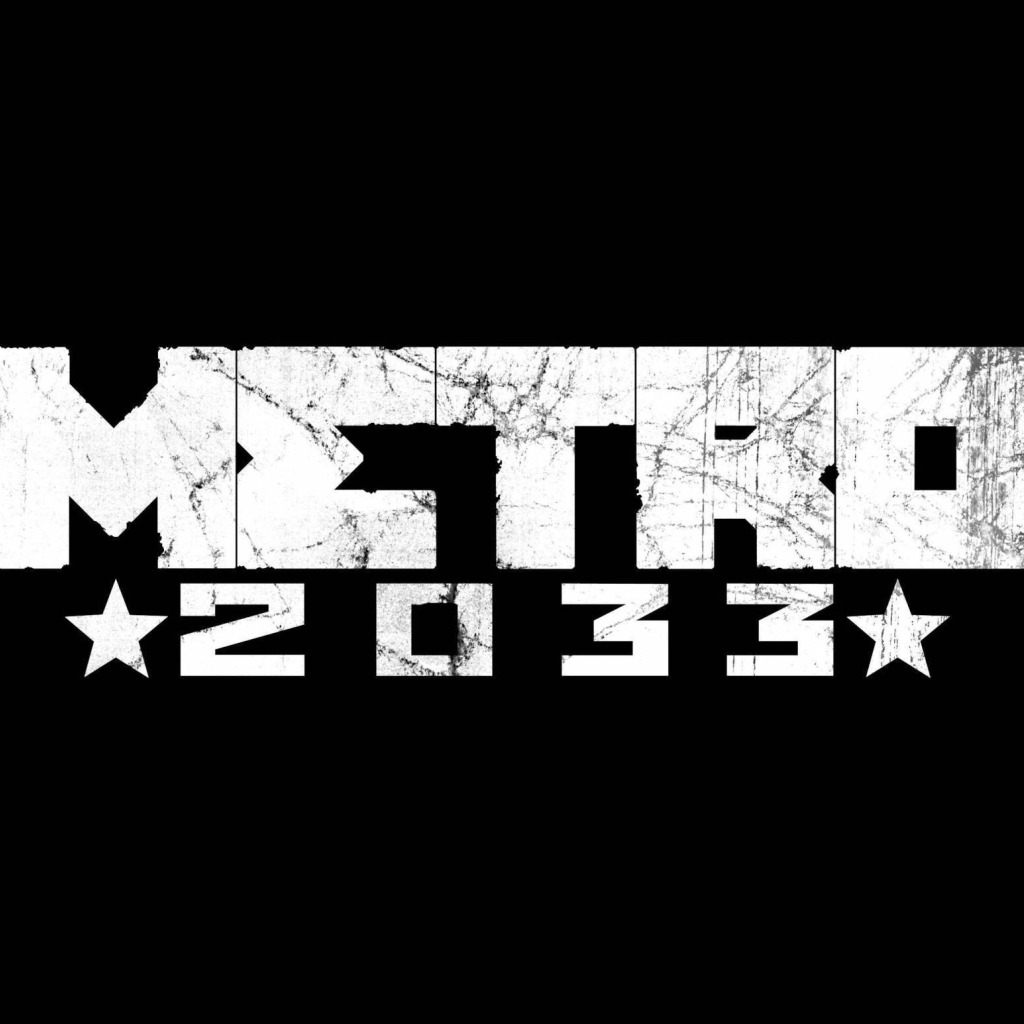 Скачать обои логотип, white, black, метро 2033, Metro 2033, раздел игры в  разрешении 1024x1024