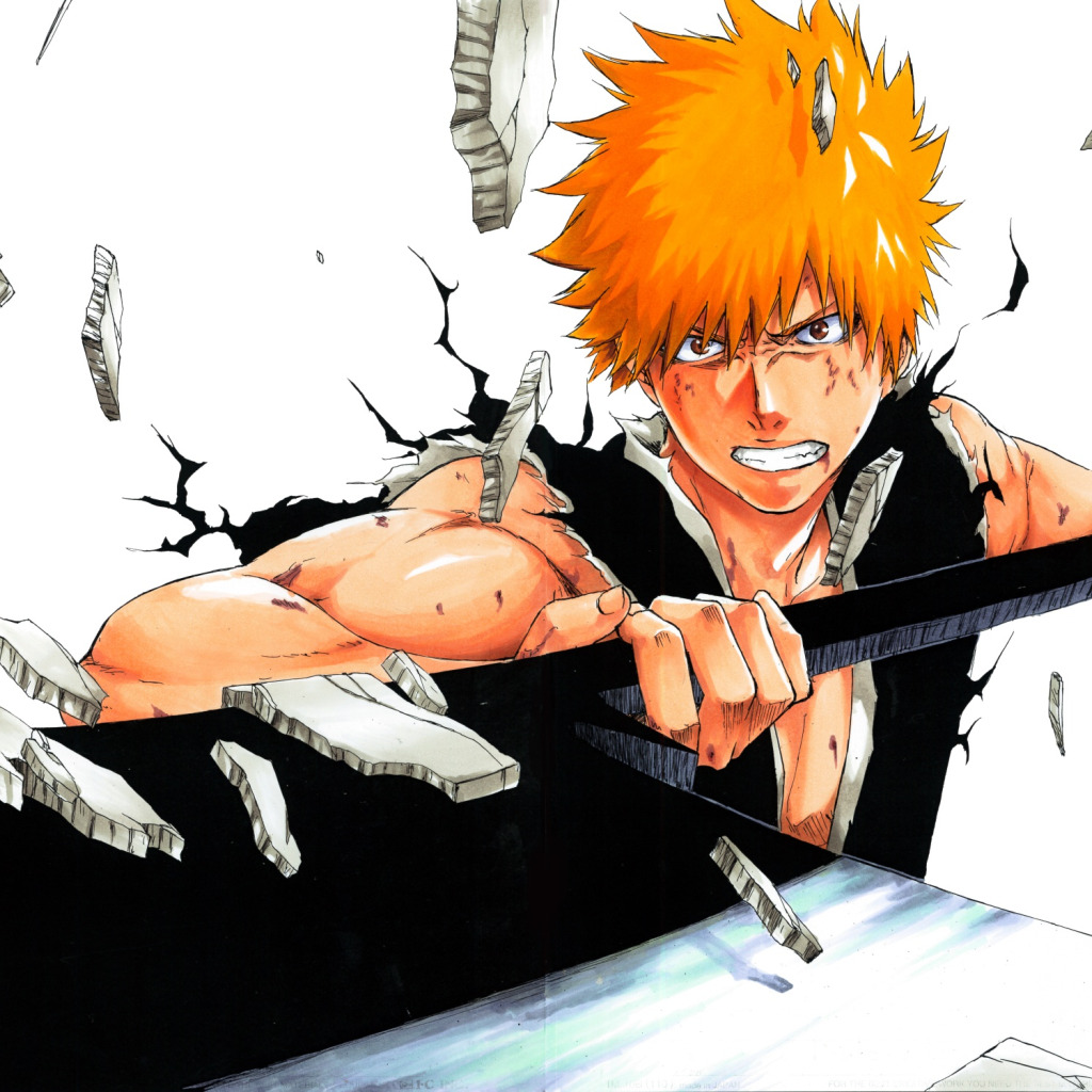 Скачать обои меч, парень, bleach, anime, kurosaki <b>ichigo</b>, art, раздел проче...