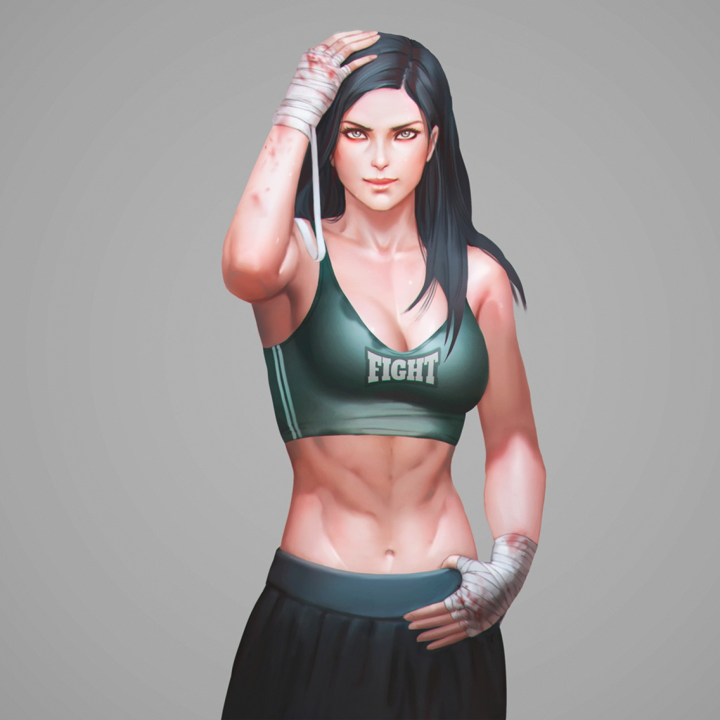 Muscle Girl Model