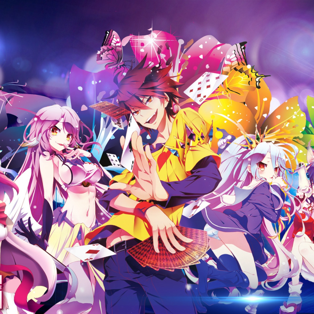 Скачать обои аниме, арт, двое, No Game No Life, Нет игры нет жизни, раздел  прочее в разрешении 1024x1024