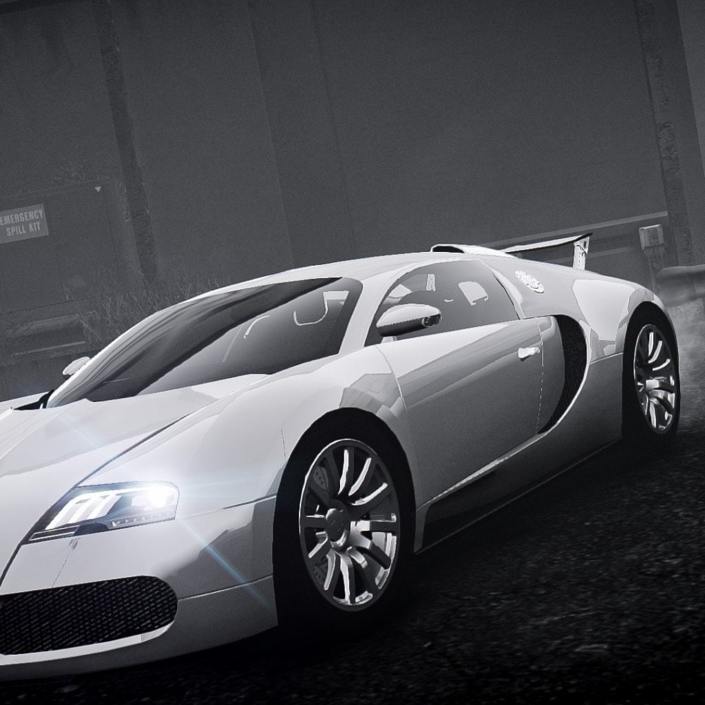 Скачать обои машина, туман, Bugatti Veyron, GTA 4, раздел машины в  разрешении 1024x1024