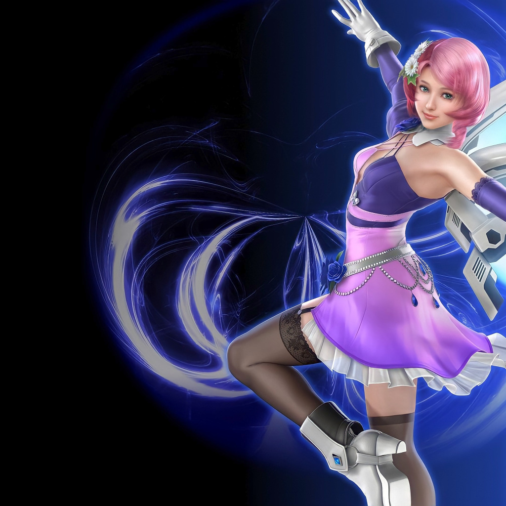 Скачать обои girl, character, pretty, pose, Tekken, video games, <b>Alisa</b>, cha...