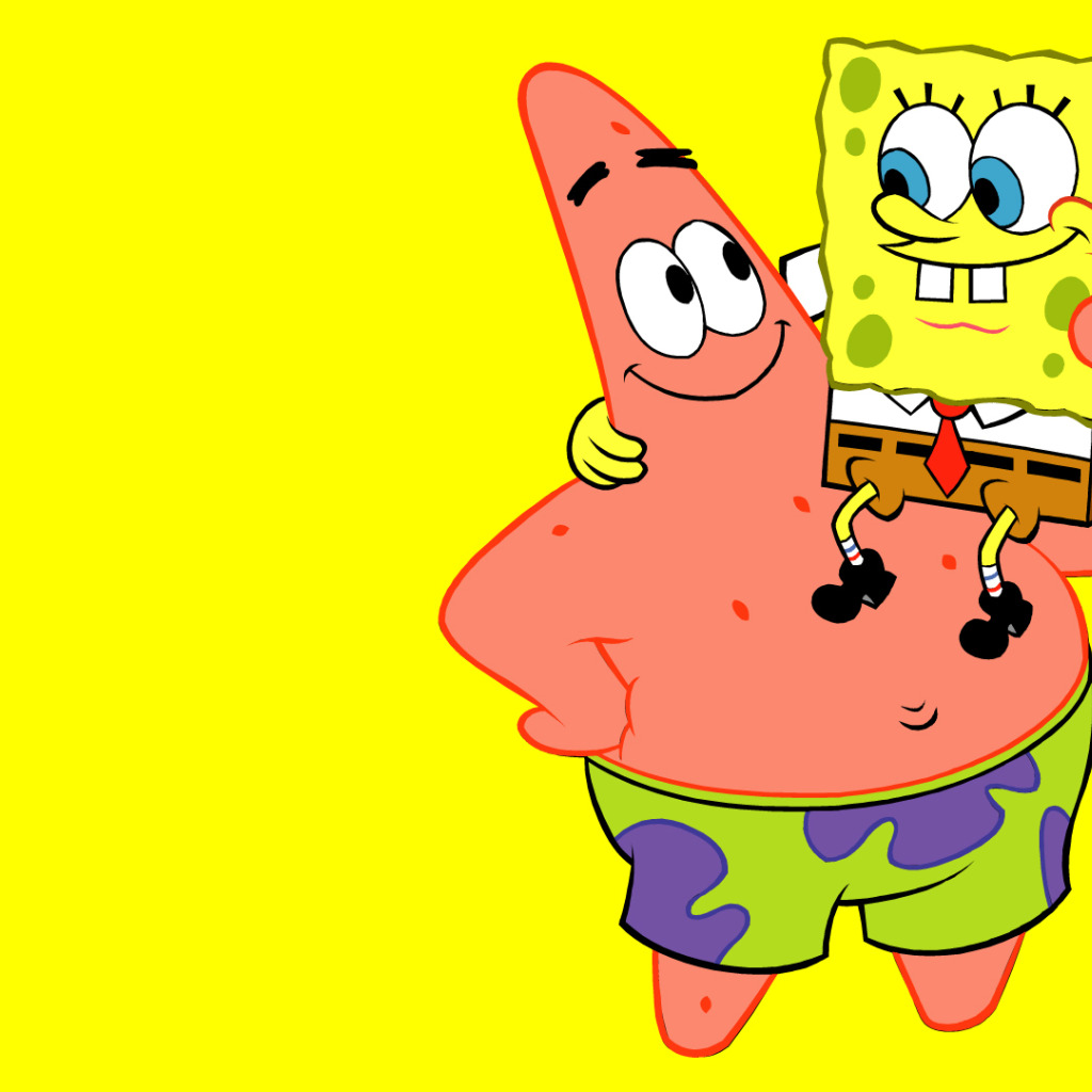 Скачать обои Губка Боб, Патрик, Sponge Bob, раздел фильмы в разрешении  1024x1024