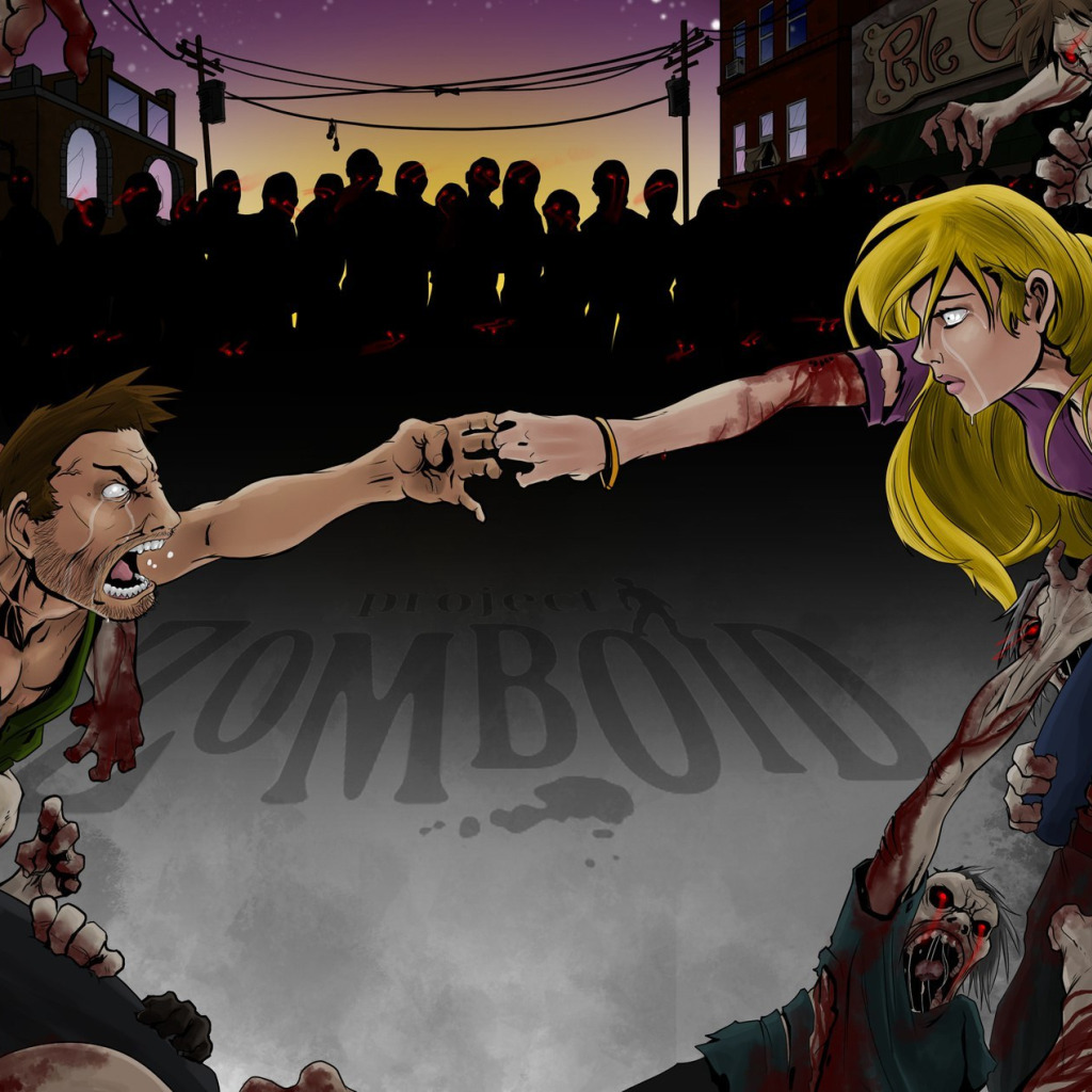 Скачать обои арт, зомби, zombie, art, survival, Project Zomboid, раздел игры  в разрешении 1024x1024