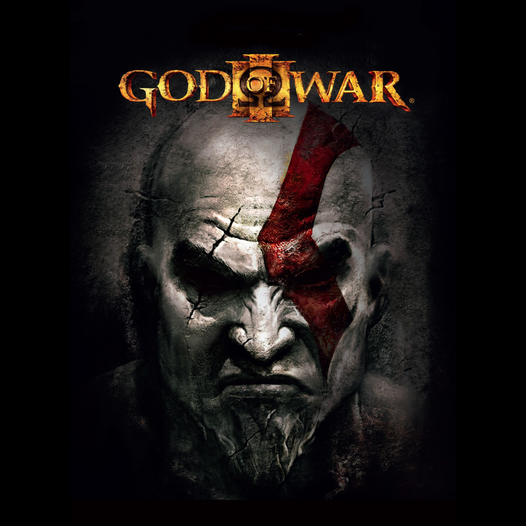 Скачать обои Playstation 3, demigod, soldier, Kratos, God of War, general,  man, face, раздел игры в разрешении 1024x1024