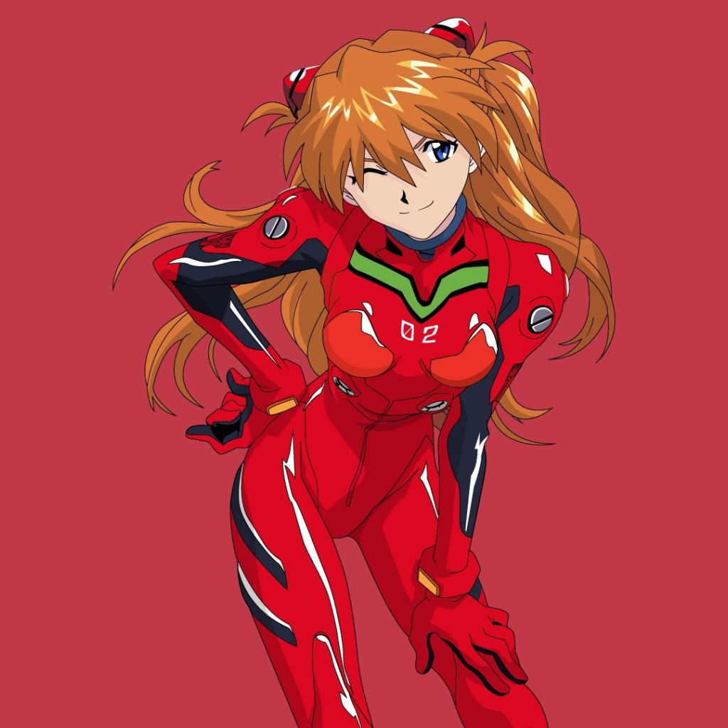 Скачать обои game, Neon Genesis Evangelion, bodysuit, mecha, anime, Asuka  Langley Soryu, manga, japanese, раздел сэйнэн в разрешении 1024x1024