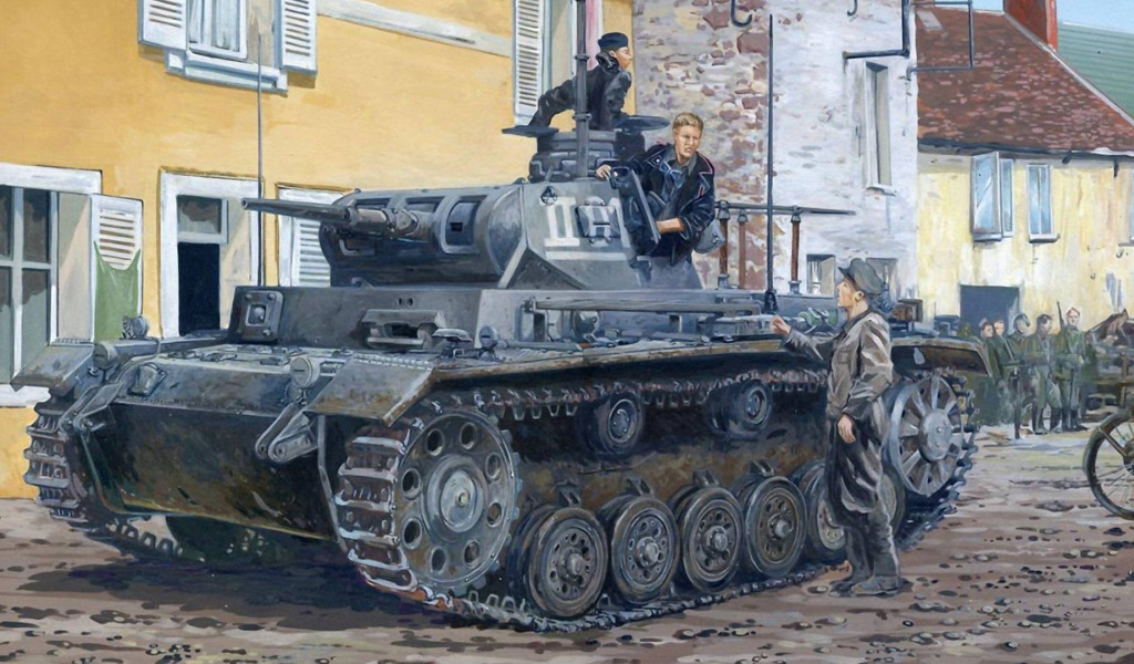    Panzerkampfwagen III    Panzer  III -3 PzKpfw III Ausf E     1024x600