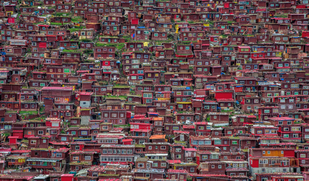 город, дома, Китай, КНР, трущобы