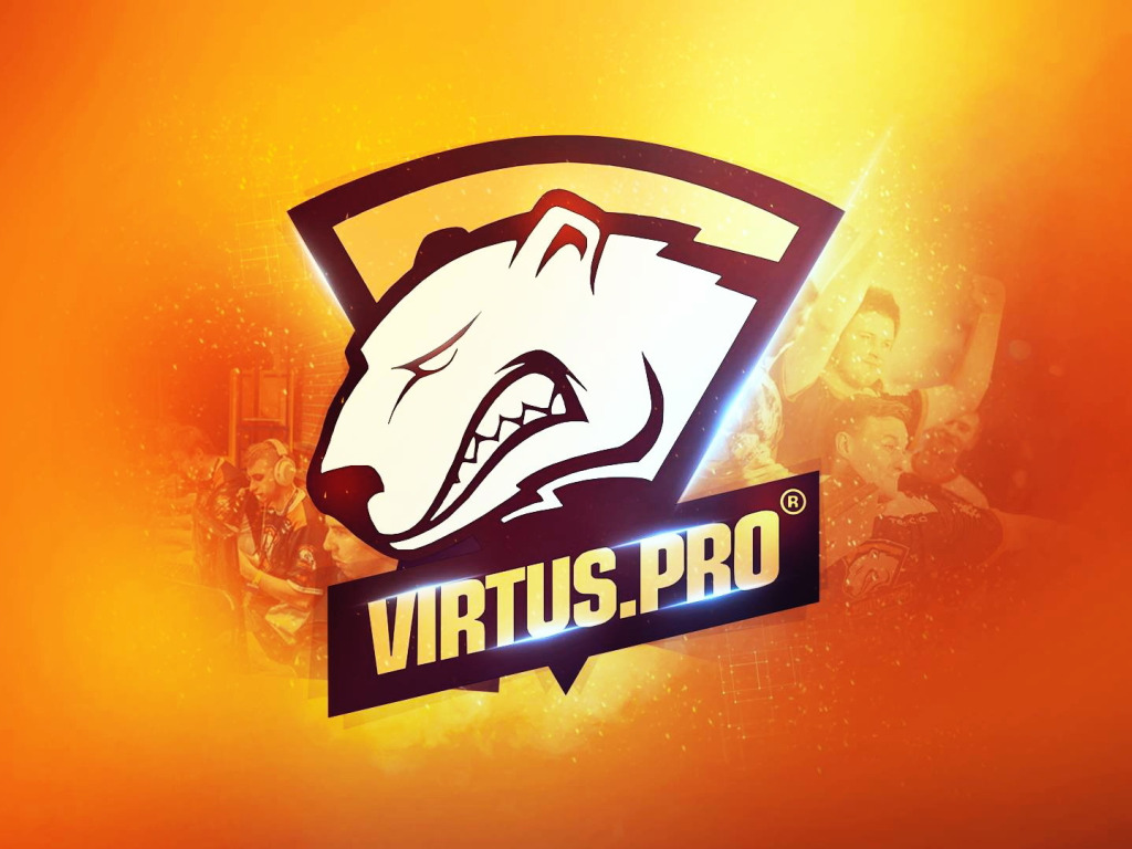 Скачать обои logo, team, csgo, cs go, orange background, virtus pro,  virtuspro, виртуса, раздел игры в разрешении 1024x768