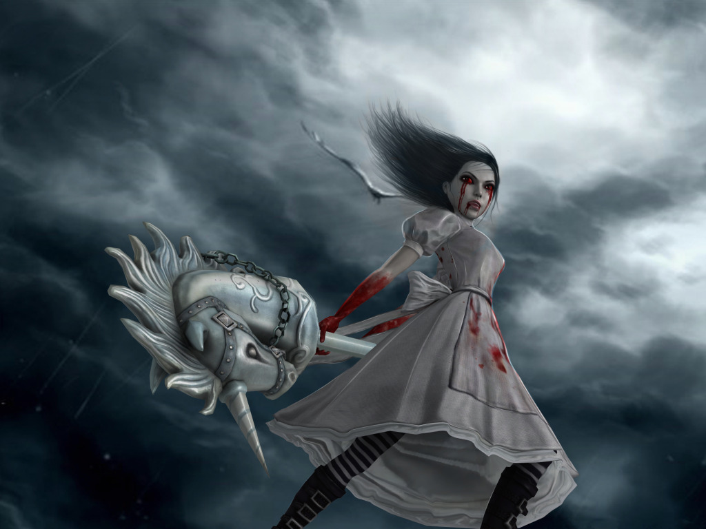 Скачать обои alice madness returns, hysteria, pony, alice-vip, раздел игры  в разрешении 1024x768