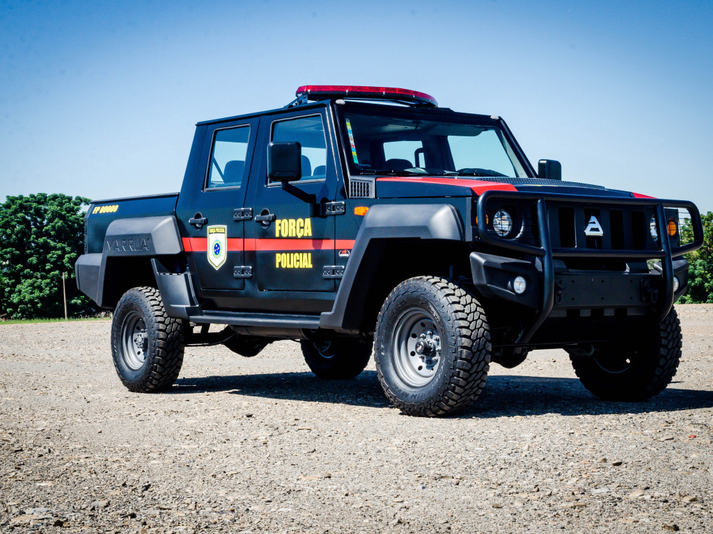 Police, made in Brazil, Agrale, military and civil vehicle, manufactured in Santa Catatarina, export type product, Agrale Marrua, gaucha factory