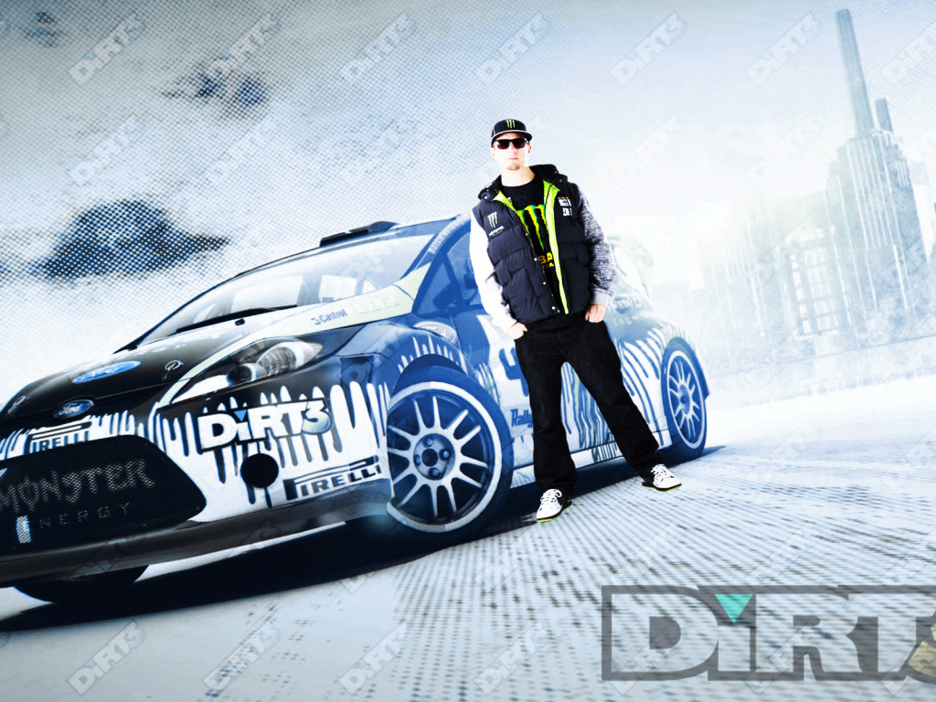 Скачать обои ken block, Racing, Dirt 3, раздел игры в разрешении 1024x768