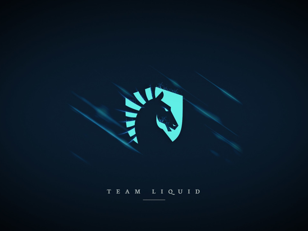 Скачать обои logo, blue background, csgo, dota 2, cs go, team liquid,  раздел игры в разрешении 1024x768