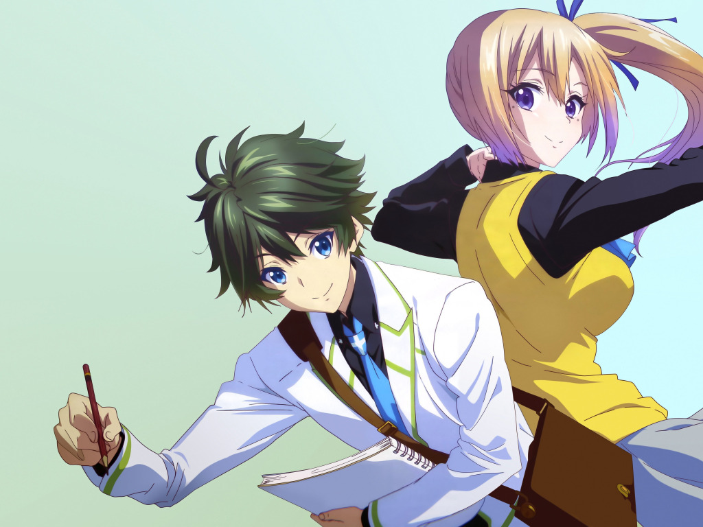 Скачать обои anime, japanese, bishojo, seifuku, Musaigen no Phantom World,  Mai Kawakami, Myriad Colors Phantom World, Haruhiko Ichijou, раздел сёдзё в  разрешении 1024x768