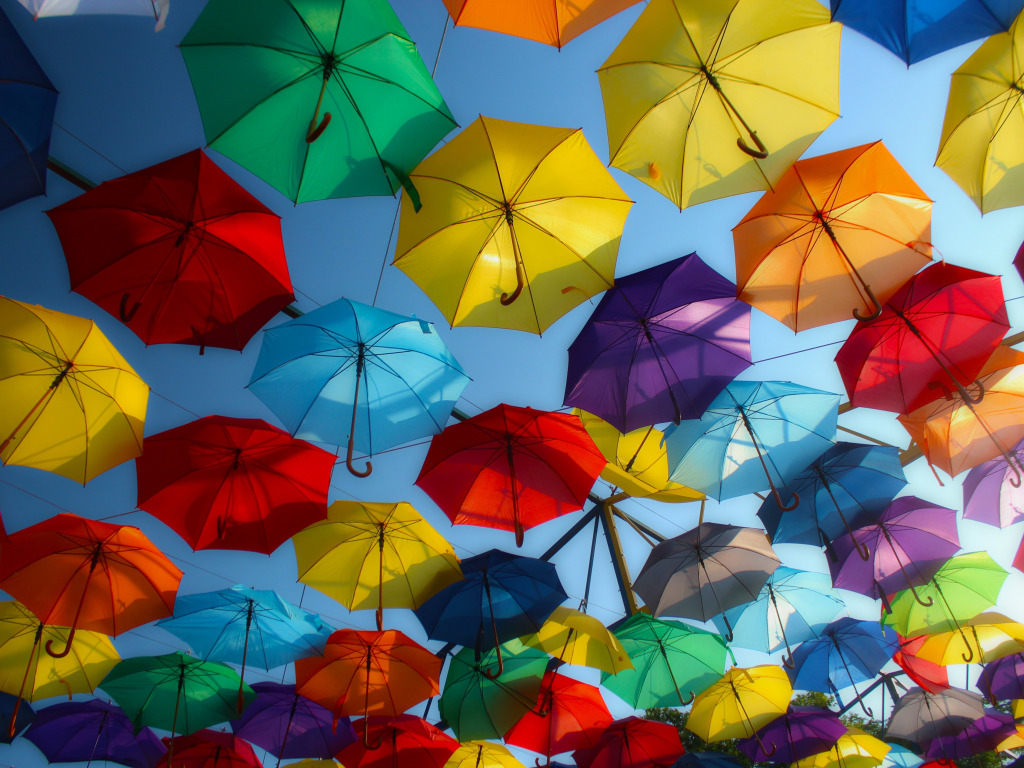 зонтик, настроение, Венгрия, Дьор