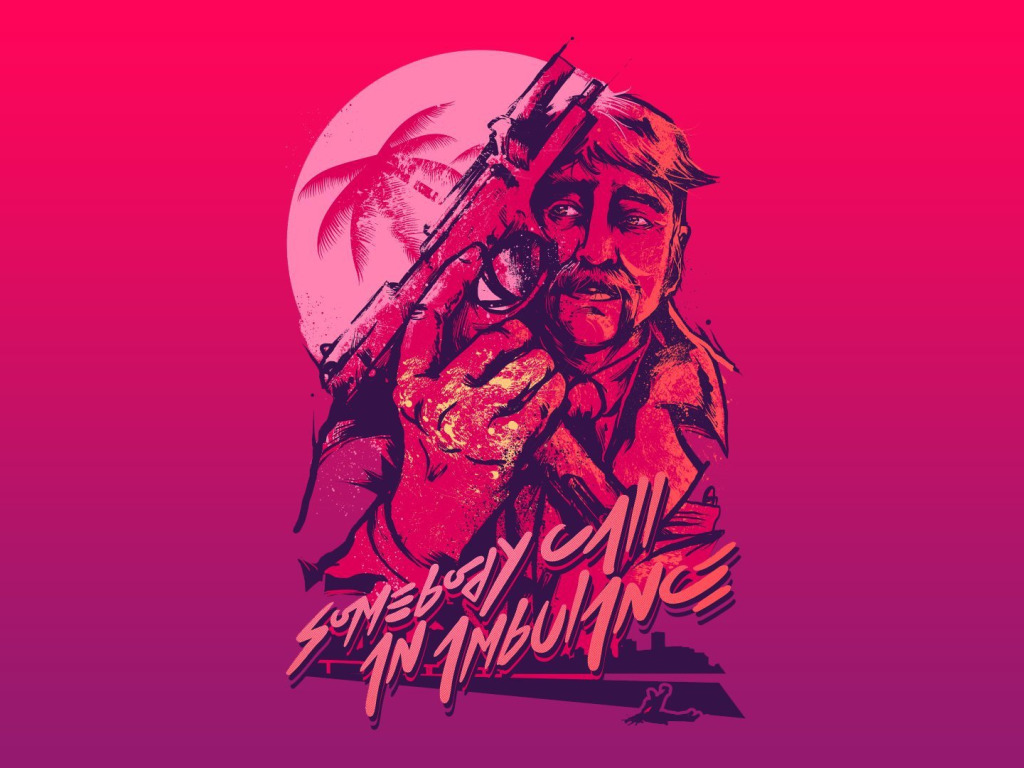 Скачать обои Игра, Фон, Miami, Райт, Hotline Miami, Wright, Synthpop,  Darkwave, раздел игры в разрешении 1024x768