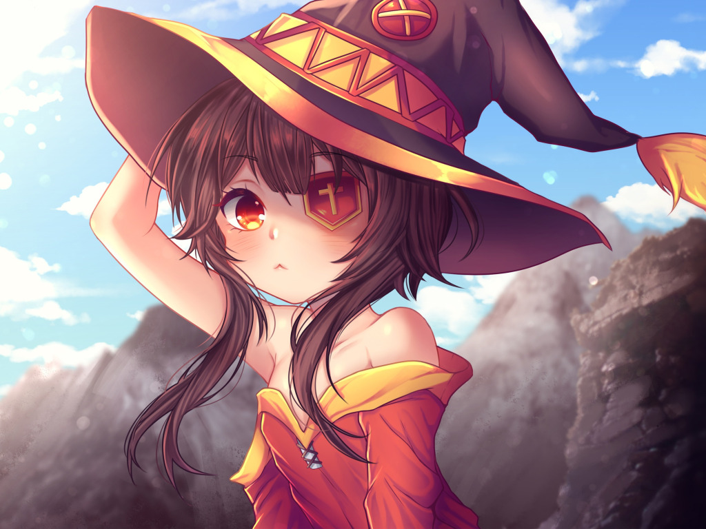 Скачать обои Anime, Wallpaper, Megumin KonoSuba, раздел прочее в разрешении  1024x768