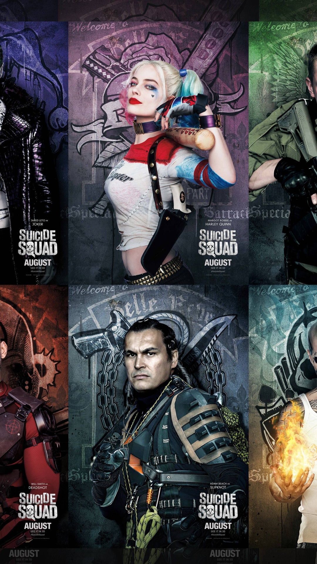 Slipknot, Joker, Will Smith, Jared Leto, Movie, Katana, Deadshot, Harley Qu...