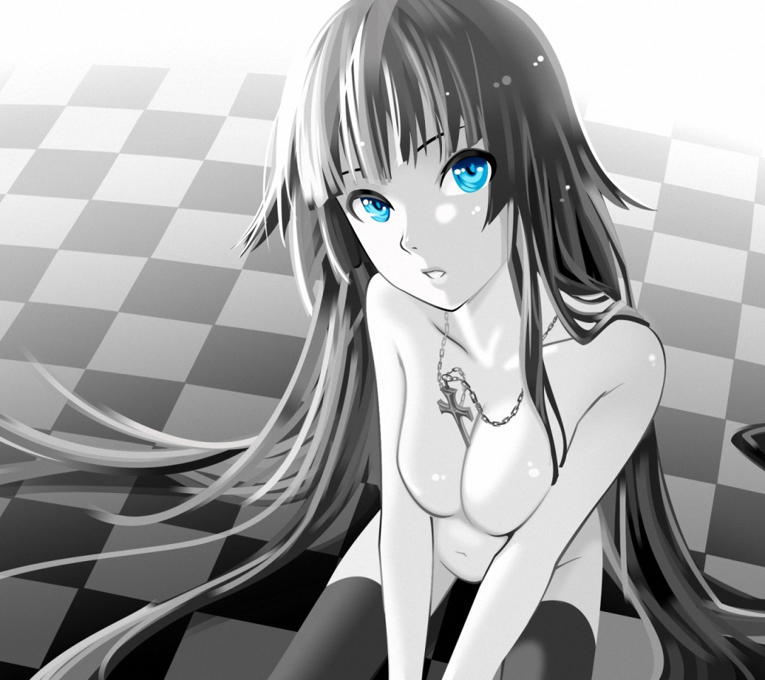 Скачать обои white, hot, black, girls, eyes, <b>anime</b>, раздел прочее в разреше...