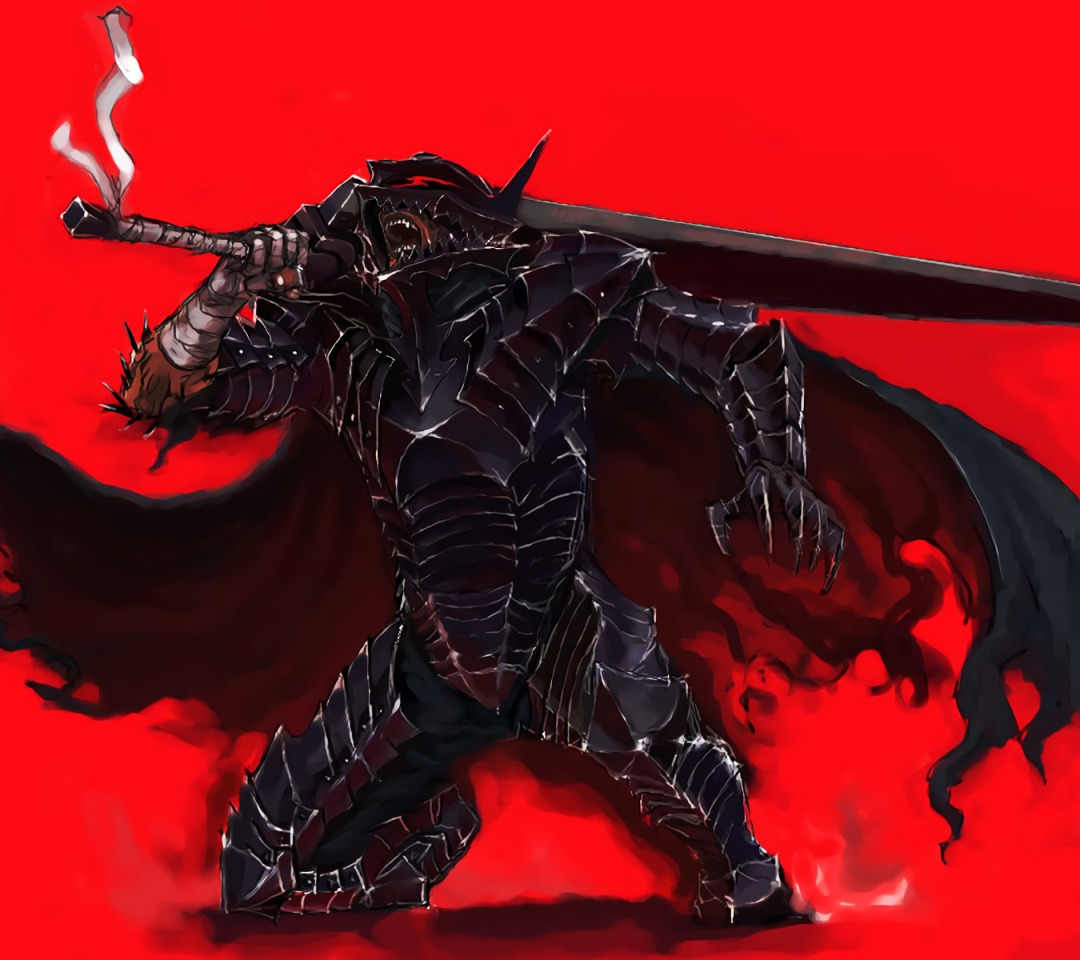 Скачать обои sword, game, armor, anime, man, ken, blade, Berserk, раздел  сэйнэн в разрешении 1080x960